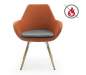 Preview: Fan Sessel mit Holzgestell