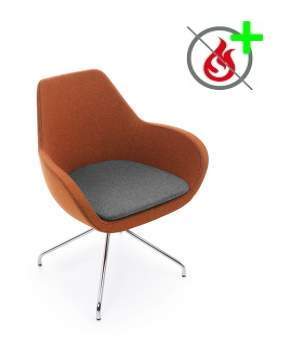 Fan Sessel Spinnenfuß Brandschutz Ausführung DIN 66084 P-a