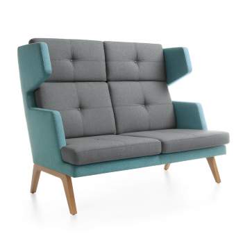 October 2-er Sitzsofa mit hoher Rückenlehne