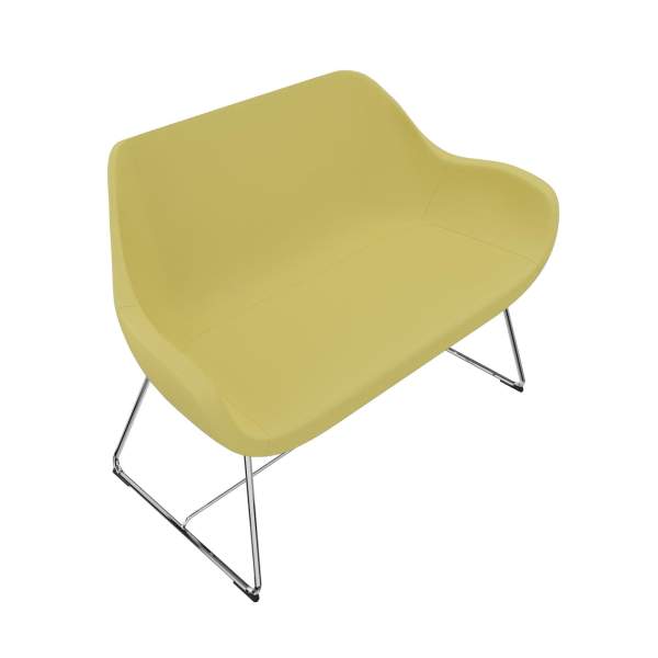 Fan 2-er Sitzsofa mit Kufengestell nach DIN 66084 P-a