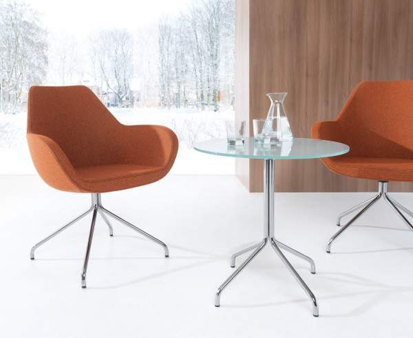 Fan Sessel mit Holzgestell