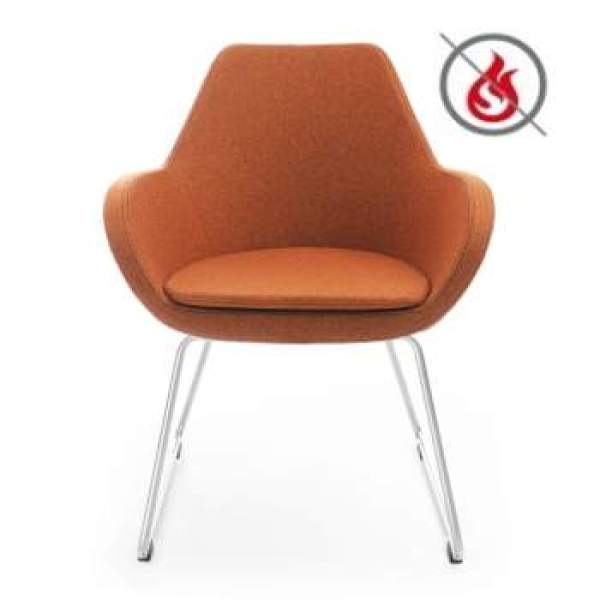 Fan Sessel mit Kufengestell